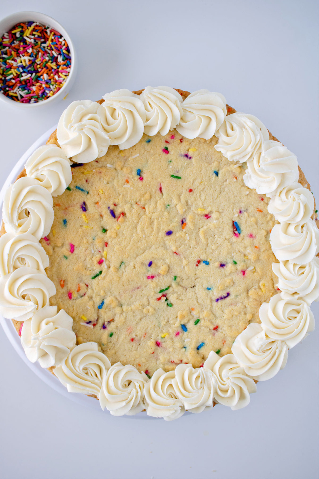 Homemade Sugar Cookie Cake With Sprinkles Southern Kissed