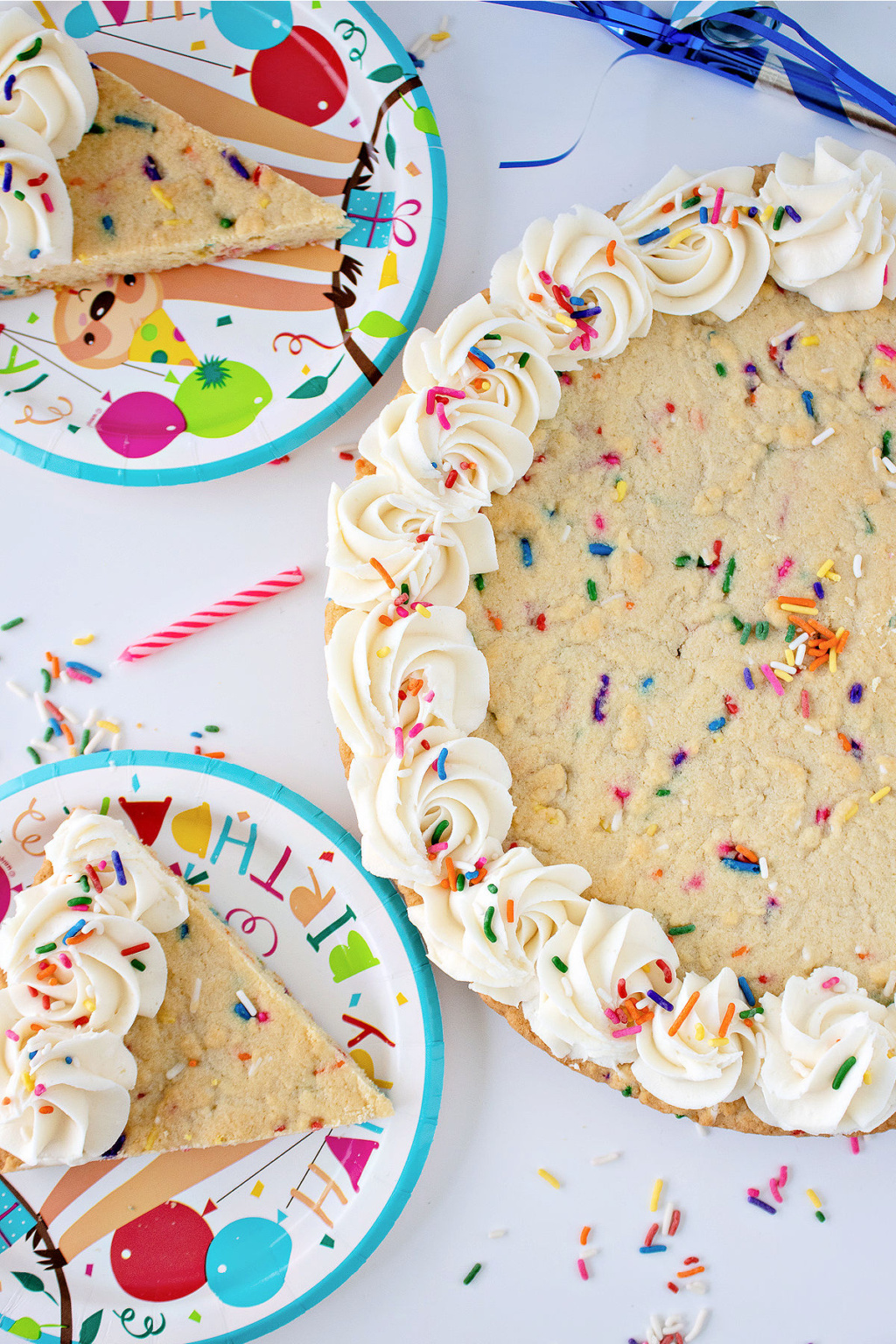 Homemade Sugar Cookie Cake With Sprinkles Southern Kissed