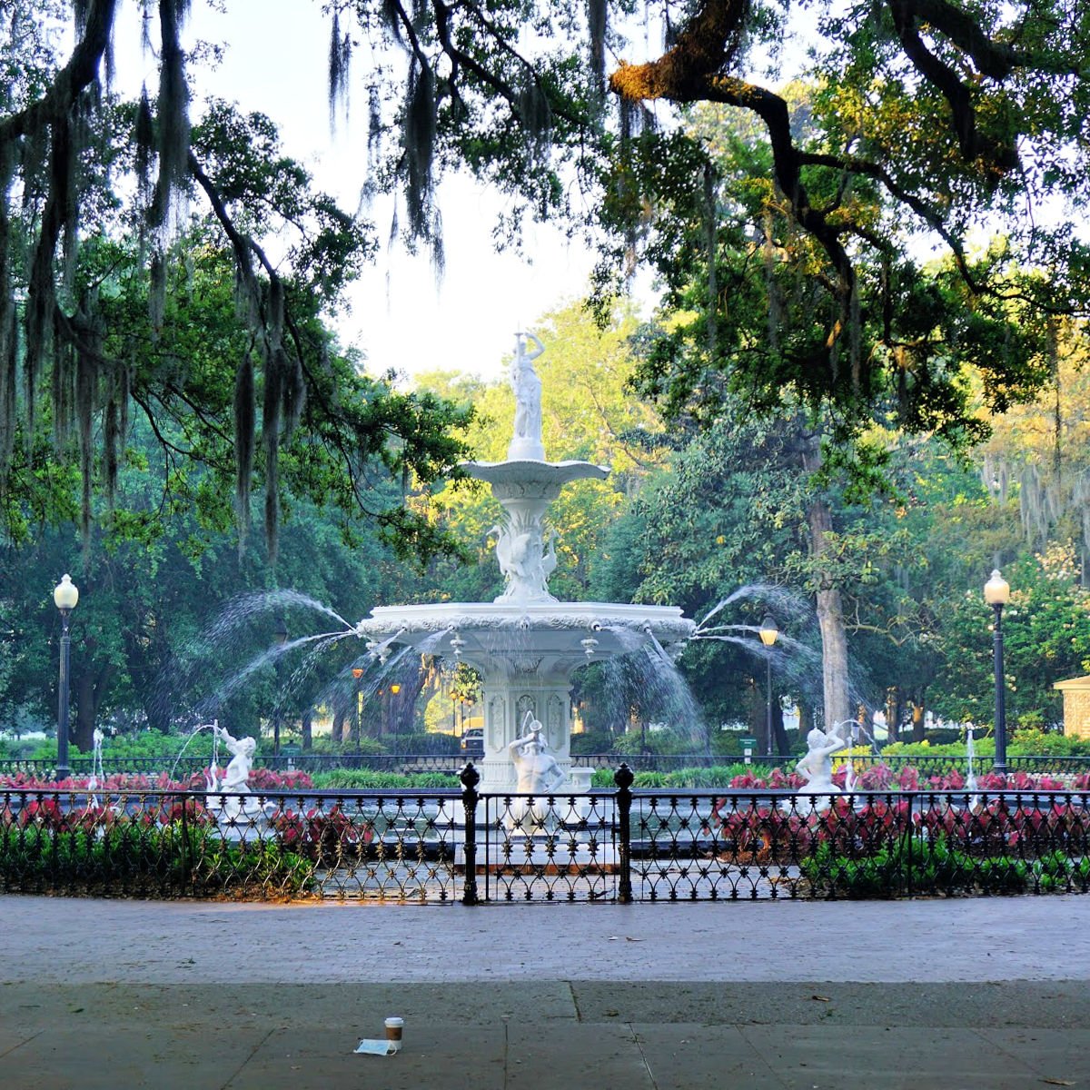 Forsyth fountain in Savannah, Georgia.