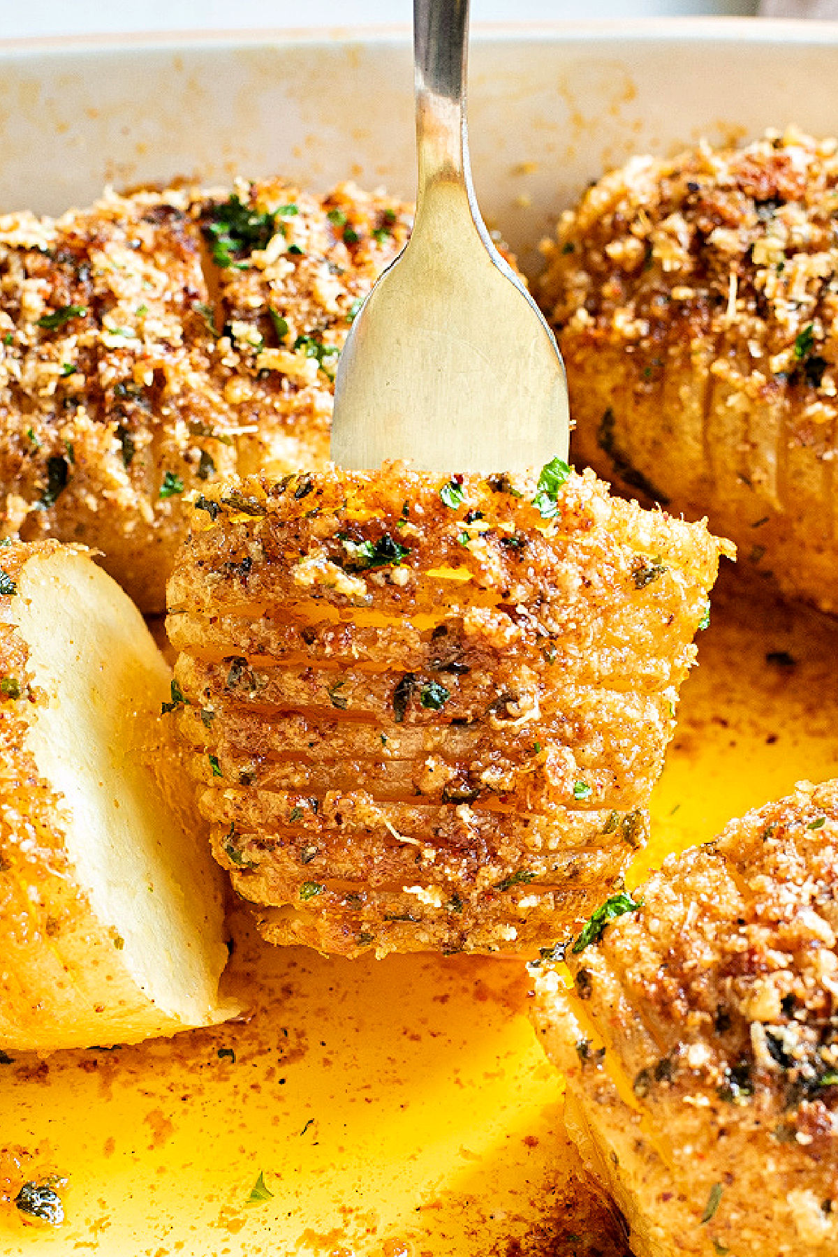 Seasoned Hasselback Potatoes