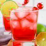Two glass with Dirty Shirley cocktail.