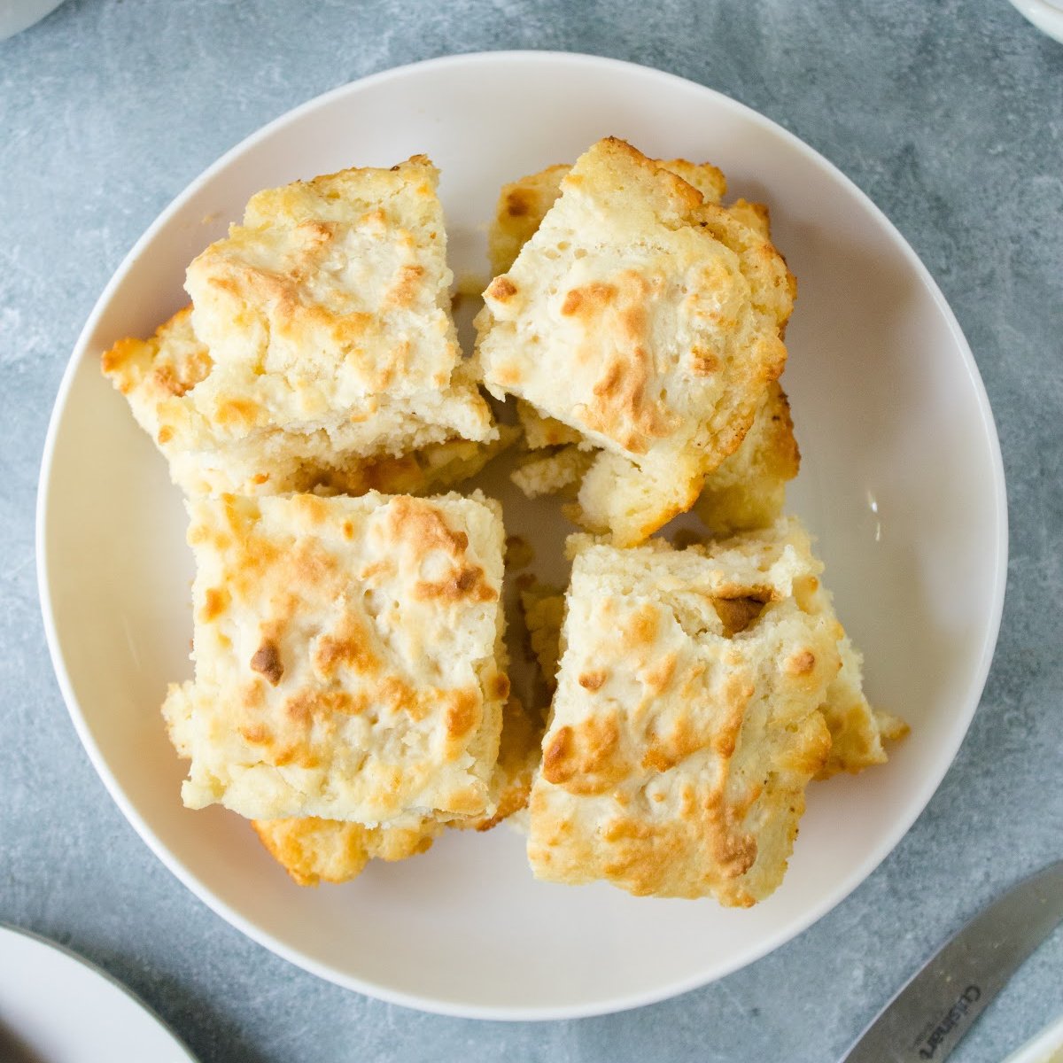 Plate of butter swim biscuits.