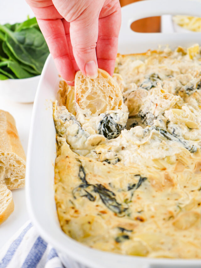 Spinach Artichoke Dip - Southern Kissed