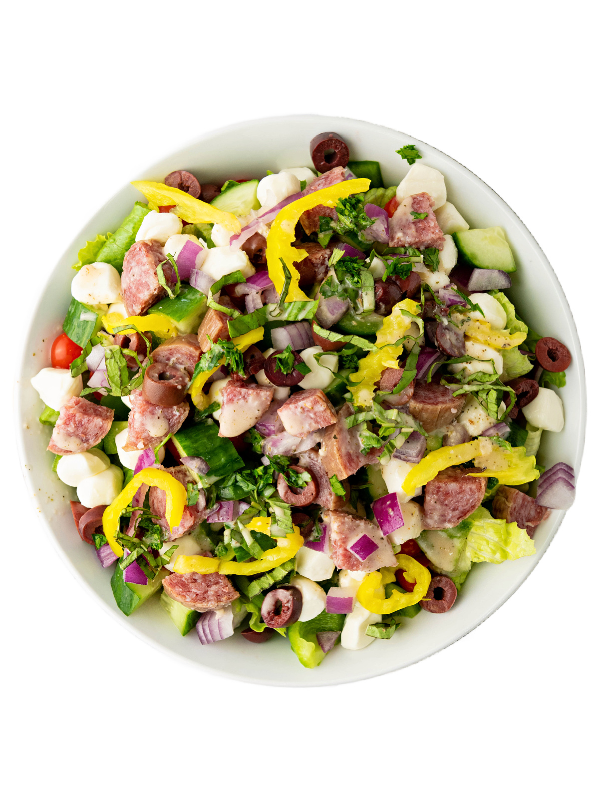 Homemade chopped Italian salad.