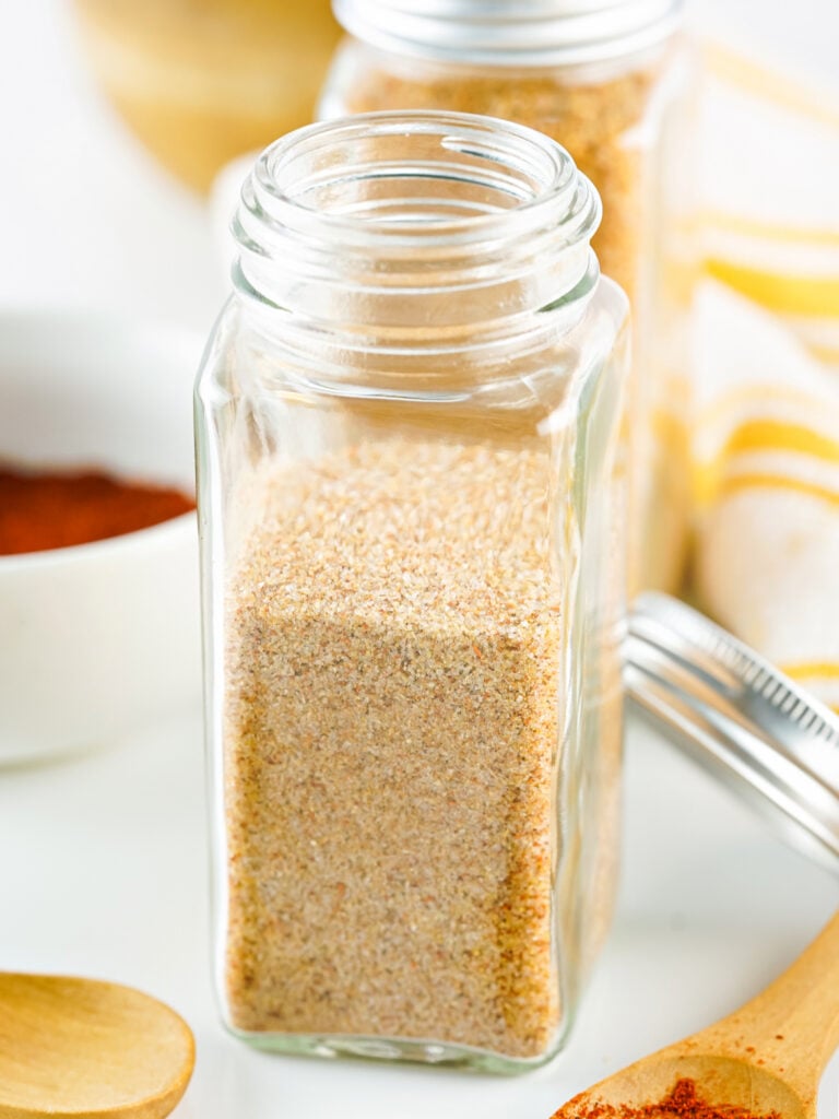 Jar of seasoned salt.