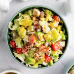 Chopped chicken salad with honey mustard dressing.