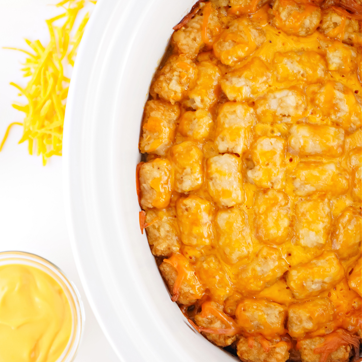 Crockpot Taco Tater Tot Casserole